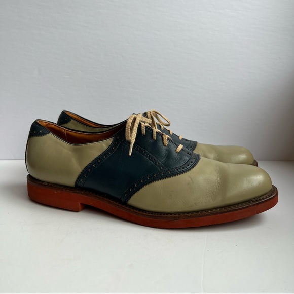 Vintage Walk-Over Genuine American Leather Oxford Saddle Shoes Size 13 D… - Picture 9 of 13